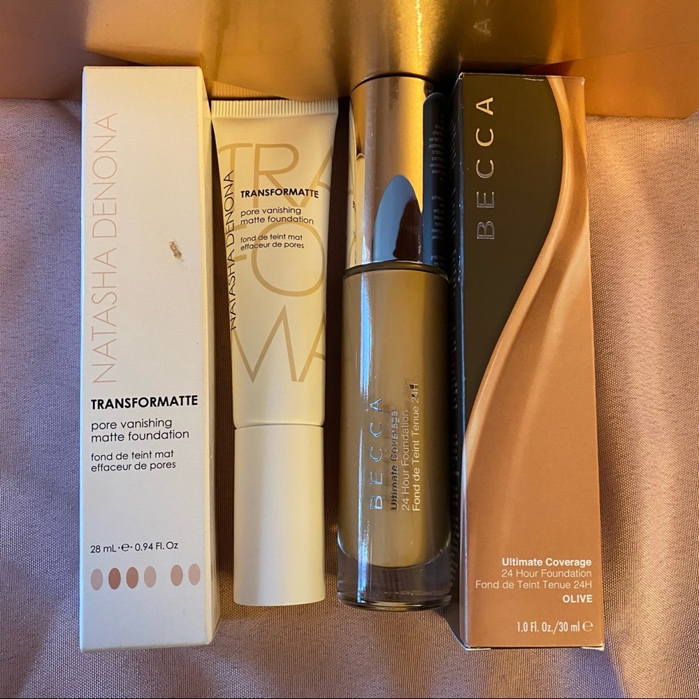 Medium Shade Foundation Bundle Becca Cosmetics and Natasha Denona NEW